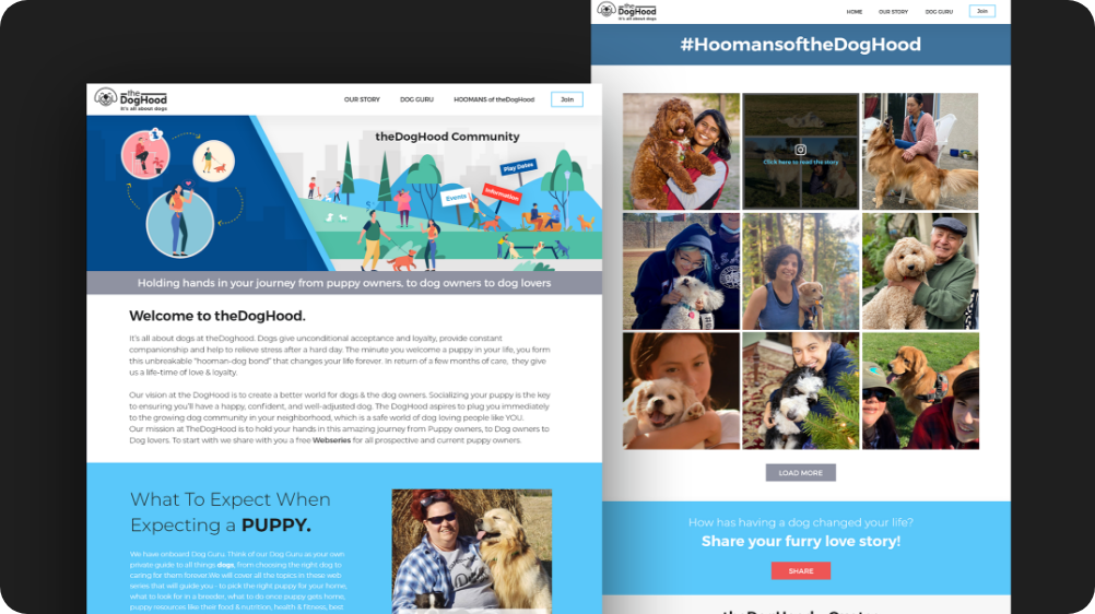 TheDogHood app design, screen 3
