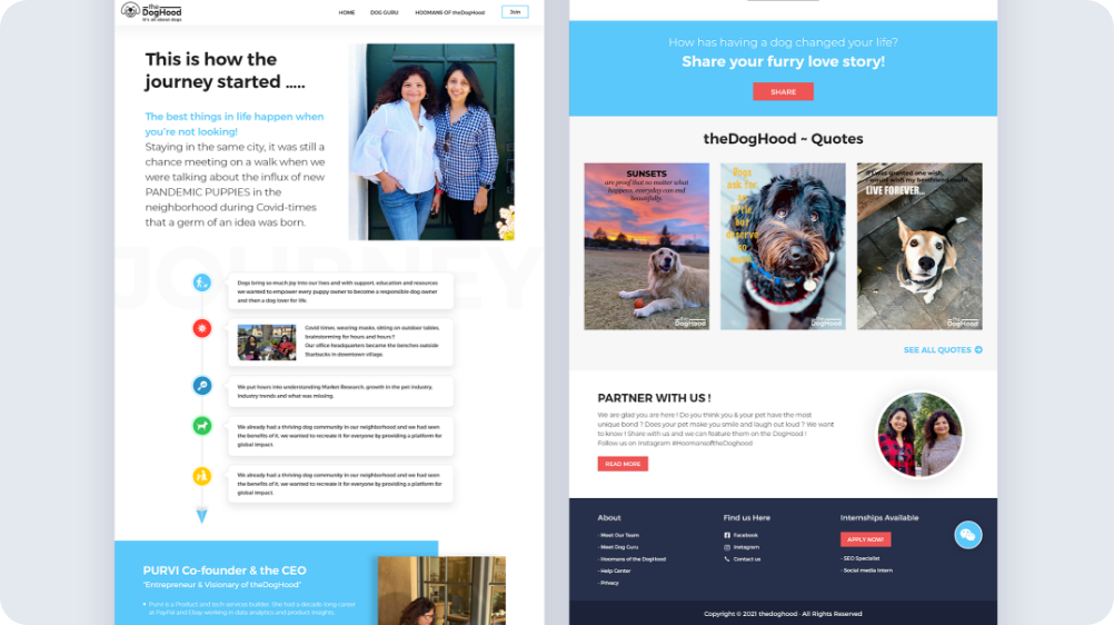 TheDogHood app design, screen 2